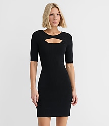 Petite Cutout Mini Sweater Dress carousel Product Image 1