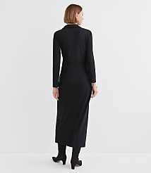 Petite Button Twist Midi Dress carousel Product Image 2