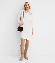 Floral Lace Trim Mini Pocket Dress carousel Product Image 1
