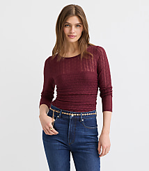 Petite Lace Ruched Bodice Top carousel Product Image 3