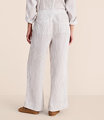Lou & Grey Striped Triple Cloth Wide Leg Pants carousel Product Image 2