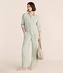 Lou & Grey Triple Cloth Wide Leg Pants carousel Product Image 1