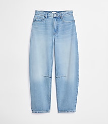 Rivete Petite High Rise Barrel Jeans in Light Wash carousel Product Image 5