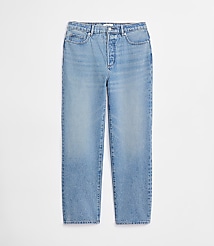 Rivete Petite Curvy High Rise Straight Jeans in Vintage Mid Wash carousel Product Image 2