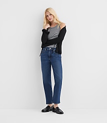 Rivete Petite Mid Rise Slim Jeans in Muse Wash carousel Product Image 1