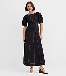 Poplin Seamed Midi Pocket Dress carousel Product Image 1
