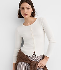 Scalloped Ribbed Cardigan carousel Product Image 1