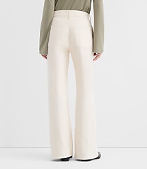 Rivete Petite High Rise Wide Leg Jeans in Ivory carousel Product Image 2