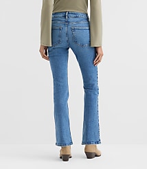 Rivete Petite Mid Rise Boot Jeans in Vintage Mid Wash carousel Product Image 2