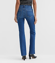 Rivete Petite Curvy Mid Rise Boot Jeans in Vintage Dark Wash carousel Product Image 2