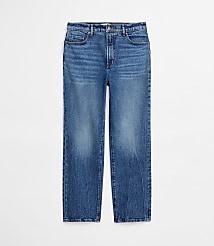 Rivete Tall High Rise Straight Jeans in Echo Wash carousel Product Image 5