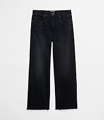 Rivete Tall Curvy Fresh Cut High Rise Wide Leg Jeans in Noir Wash carousel Product Image 3