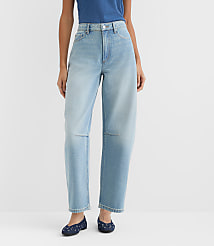 Rivete Tall High Rise Barrel Jeans in Light Wash carousel Product Image 3