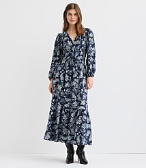 Petite Paisley Bow Maxi Pocket Dress carousel Product Image 2