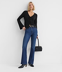 Petite Crepe Jersey Tie Front Top carousel Product Image 3
