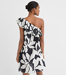 Petite LOFT Beach Ruffle One Shoulder Mini Dress carousel Product Image 3