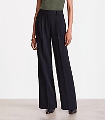 Tall LOFT Versa Crepe Drape Pleated Relaxed Straight Pants carousel Product Image 2