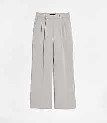 Petite LOFT Versa Crepe Drape Pleated Relaxed Straight Pants carousel Product Image 5
