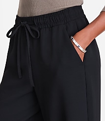 Petite LOFT Versa Crepe Drape Drawstring Pants carousel Product Image 5