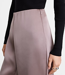 Petite LOFT Versa Satin Straight Pants carousel Product Image 4