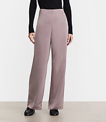 Petite LOFT Versa Satin Straight Pants carousel Product Image 2