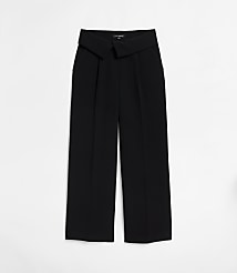 Tall LOFT Versa Crepe Drape Foldover Waist Palazzo Pants carousel Product Image 2