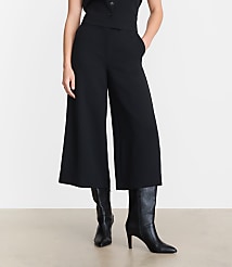 Petite LOFT Versa Crepe Drape Culottes carousel Product Image 2