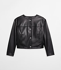 Petite LOFT Versa Faux Leather Zip Pocket Jacket carousel Product Image 4