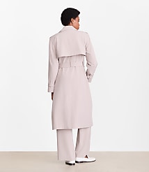Petite LOFT Versa Seasonless Stretch Trench Coat in Stripe carousel Product Image 3