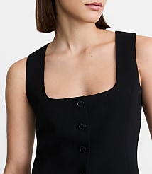 Petite LOFT Versa Crepe Drape Tank Vest carousel Product Image 3