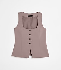 Petite LOFT Versa Crepe Drape Tank Vest carousel Product Image 3