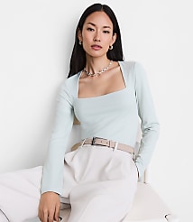 Petite LOFT Versa 360 Knit Square Neck Top carousel Product Image 2