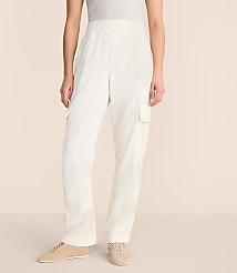 Petite Lou & Grey Washed Twill Straight Leg Cargo Pants carousel Product Image 3