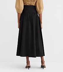Petite Yoke Poplin Maxi Skirt carousel Product Image 2