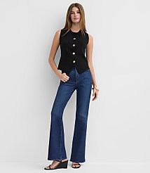 Petite Hammered Metallic Button Sweater Vest carousel Product Image 1