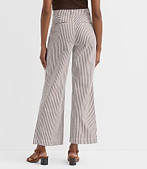 Petite Palmer Wide Leg Crop Pants in Stripe carousel Product Image 2