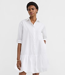 Petite Poplin Bubble Hem Mini Pocket Shirtdress carousel Product Image 4