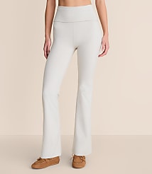 Petite Lou & Grey Heathered Brushedsoft Foldover Flare Pants carousel Product Image 2