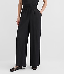 Petite Pull On Wide Leg Pants carousel Product Image 2