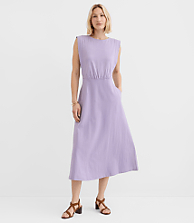 Petite Side Paneled Midi Pocket Dress carousel Product Image 1
