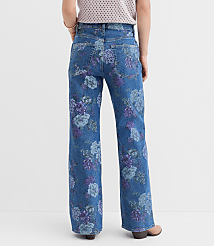 Tall High Rise Wide Leg Jeans in Floral carousel Product Image 3