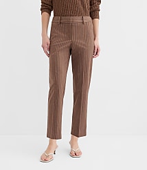 Petite Curvy Riviera Slim Pants in Pinstripe carousel Product Image 1
