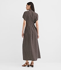 Petite Pindot Pleated Midi Pocket Shirtdress carousel Product Image 3
