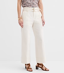Petite Double Belted Wide Leg Pants carousel Product Image 2