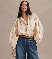 Floral Balloon Sleeve Blouse carousel Product Image 5