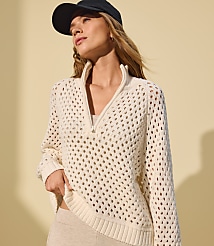 Lou & Grey Mesh Stitch Half Zip Sweater carousel Product Image 4