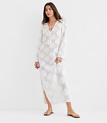 Petite LOFT Beach Daisy Mesh Jacquard Maxi Swimsuit Coverup carousel Product Image 3