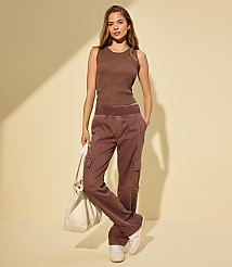 Petite Lou & Grey Washed Twill Straight Leg Cargo Pants carousel Product Image 3
