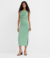 Tall Ruched Apron Neck Midi Dress carousel Product Image 2
