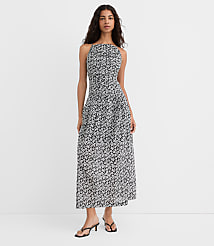 Tall Floral Ruched Apron Neck Midi Dress carousel Product Image 1
